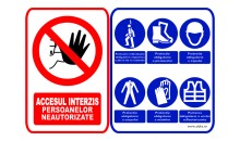 Indicator acces interzis persoanelor neautorizate - protectie obligatorie A EIP