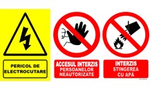 Indicator multiplu - Pericol de electrocutare