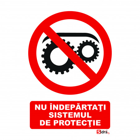 Indicator Nu indepartati sistemul de protectie