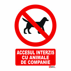Indicator Accesul interzis cu animale de companie