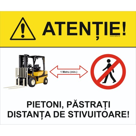 Indicator Pastrati distanta de stivuitoare