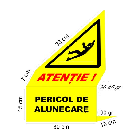Indicator Pericol de alunecare, PVC 5mm