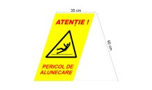 Indicator tip A Pericol de alunecare cu 2 fete, PVC 5mm