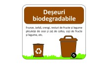Indicator pentru marcare pubele Deseuri biodegradabile