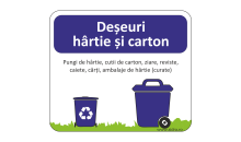 Indicator pentru marcare pubele Deseuri hartie&carton