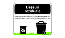 Indicator pentru marcare pubele Deseuri reziduale