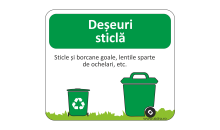 Indicator pentru marcare pubele Deseuri sticla