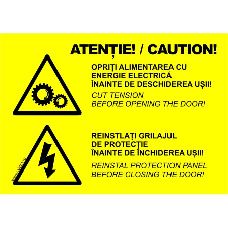 Indicator Opriti alimentarea cu energie electrica