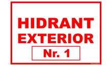 Indicator Hidrant exterior Nr. 1-10