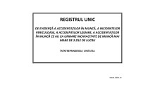 Registrul unic de evidenta a accidentatilor in munca - COMPLET
