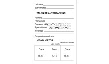 Talon de autorizare electricieni